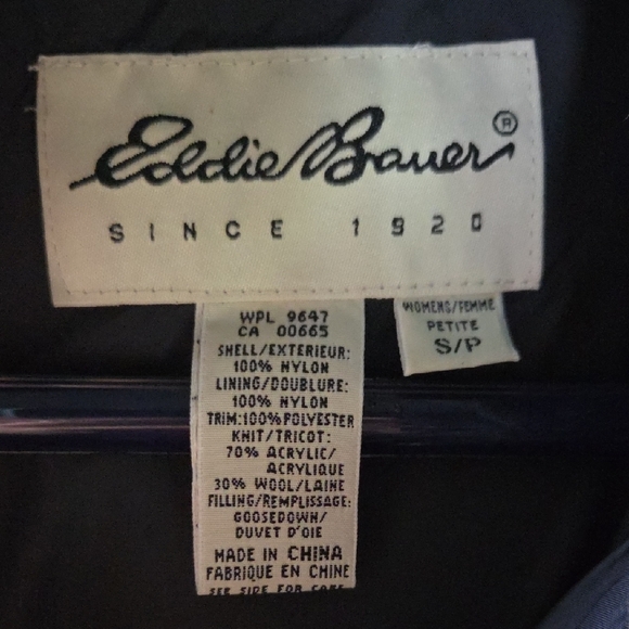 Eddie Bauer Women's Petite Puffer Coat Vintage Size SP - Picture 3 of 5